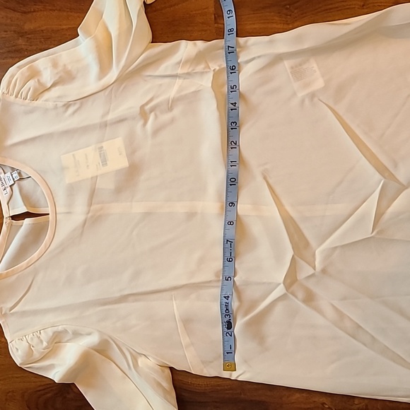 L.K.Bennett Timian Silk Blouse, Cream, Gathered Sleeves - Picture 11 of 15